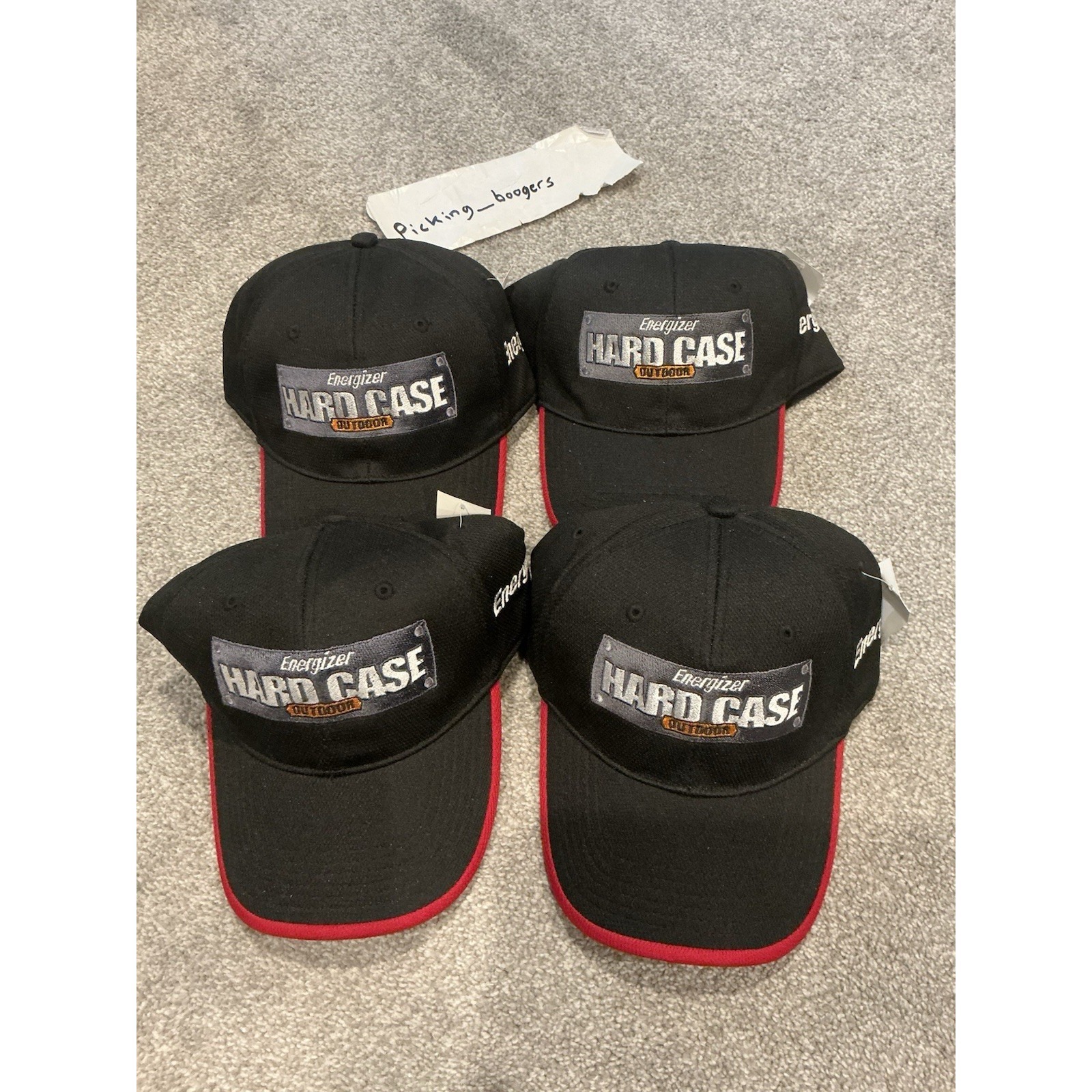 4 Energizer Hard Case Tactical Hat Men Os Black Strapback Cap Page & Tuttle Nwt